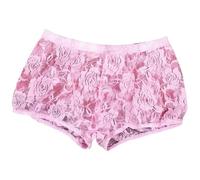 Garneck Transparente Spitzenunterwäsche Herren Boxershorts aus Polyester Mittelhoch Elastisch Rosa Einheitsgröße 55-75 kg Atmungsaktiv