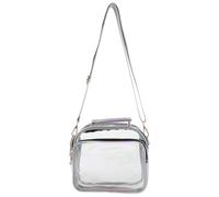 Garneck Transparente Umhängetasche Damen PVC mit Großem Fassungsvermögen Durchsichtige Schultertasche Multifunktional für Konzerte und Stadionbesuche