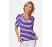 Garngewirktes Ringelshirt aus weichem Interlock lila 38