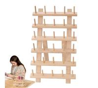 Garnhalter für 30 Spulen aus Holz, Stickerei, 20,2 x 17,5 cm, elegantes funktionales Design, Näh-Organizer für Mutter, Ehefrau, Frauen, , Freunde