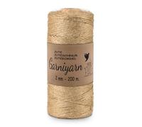 GARNIYARN Jute Juteschnur 2mm 200m Natur Jutekordel aus 100% Jute für Garten Basteln DIY Geschenkverpackung Floristik Dekoration Jutegarn Rolle