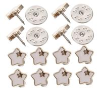 GAROZATION 20 Stück Schnappverschluss Zinklegierung Polygonal Druckknöpfe zum Annähen ohne Nähen für Hemden Jeans Taschen Vielseitig und Robust gegen Verrutschen