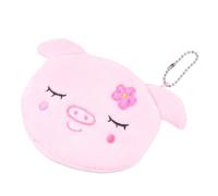 GAROZATION 3 Stück Plüsch Geldbörse Schwein Münztasche Mit Reißverschluss Kleine Schlüsseltasche Für Mädchen Alltag Reise