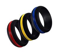 GAROZATION 3 Stück Silikon Paarringe 13 Langlebig Kratzfest Stilvoll Elegant Für Alltag Und Hochzeit Schmuck Für Damen Und Herren