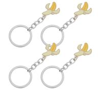 GAROZATION 4 Stück-pack Bananen Schlüsselanhänger Niedliche Früchte Rucksackanhänger aus Robustem Material Partygeschenk und Schulfest Preis Mitbringsel