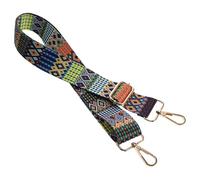 GAROZATION Breiter Schultergurt für Handtasche mit Buntem Ethno Muster Verstellbarer Nylon und Metallriemen Robust und Modisch für Crossbody Taschen Damen