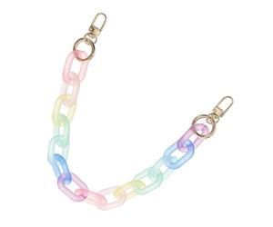 GAROZATION Taschenriemen Acryl Bunte Kette 15,75 Zoll Ersatz Schultergurt für Handtasche Kunststoffkette für Damen Outdoor Aktivitäten