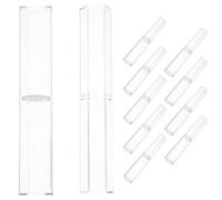 GAROZATION Transparente Kunststoff Stiftebox für Kugelschreiber und Schmuck Leicht und Stilvoll 10 Stück für Geschäftsreisen und Einfache Aufbewahrung