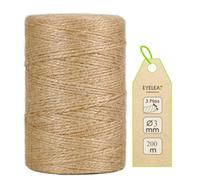 Garten Juteschnur 2-3mm Dicke,Bindegarn,Gartenschnur, Bastelschnur Kordel Rolle mit 200m,100% Jutegarn Naturfarbe
