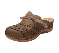 Gartenclogs Damen Clogs Gummi Gartenschuhe Leicht Gummischuhe Sommer Pantoletten Vorne-Geschlossene Damenschuhe Hausschuhe Hinten Offen Schuhe rutschfest Freizeitschuhe Orthopädische-Sandalen