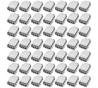 GARVALON 100 Stück Edelstahl Schnürsenkel Schnallen Praktische Metallverschluss Clips für Schuhe Schnelles Binden ohne Knoten Kompakte Schnürsenkel Accessoires für Sneaker und