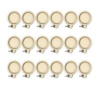 GARVALON 18 Stück Teiliges Mini Rundes Stickrahmen aus Holz Micro Stickrahmen Anhänger Kompaktes DIY Nähzubehör für Kreative Stickerei Kunsthandwerk Projekte