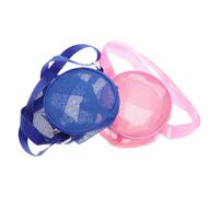 GARVALON 2 Stück Teiliges Strandspielzeug Aufbewahrungstasche aus Oxford Großer Mesh Beuteltasche mit Reißverschluss Leicht und Verstellbar für Outdoor und Strandspielzeug Blau