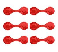 GARVALON 6 Stück Reflektierende Magnet Clips PVC Material Rot Verbesserte Sichtbarkeit bei Nacht Vielseitig für Kleidung Rucksäcke Hunde Kinderläufe Langlebig und Praktisch