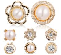 GARVALON 8 Stück Teiliges Hijab Magnetpins Nadellose Magnetische Schalverschlüsse Vielseitige Fake Knöpfe für Cardigans Schals und Kopftücher Sichere Magnetische Broschen ohne Nähen