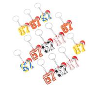 GARVALON Fußball für Sportfans für Schlüssel und Rucksäcke Geschenk 12 Stück Nummer Schlüsselanhänger aus Acryl Flach und Verschleißfest Dekorativer Schlüsselanhänger