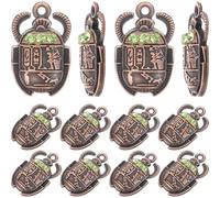 GARVALON Retro Ägyptischer Schmuckanhänger 20 Stück Legierung Insekten Anhänger 26x16mm Selbstgemacht Halskette Armband Basteln Zubehör für Damen Herren