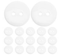 GARVALON Weiße Harzknöpfe 23mm Rund Zweilochig Nähknöpfe für Pullover Jacken Hemden Ersatzknöpfe Brotform für Selbstgemacht Kleidung Handwerk