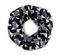 GARY MASH Strick-Loopschal Carberry aus Biobaumwolle Abstrakt (schwarz-weiß)