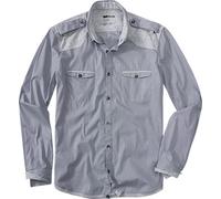 GAS Hemd Herren Slim Fit Langarm Baumwolle blau, XXL