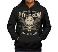 GASOLINE BANDIT® Design - Rockabilly Biker Racer Kapuzen-Pullover: Pit Crew-XL