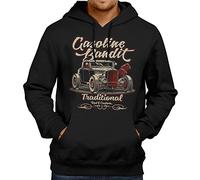 GASOLINE BANDIT Original Rockabilly Biker Racer Kapuzen-Pullover: Hot Rod Traditional-L