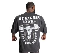 GASP HTK Iron Tee Harder to Kill Herren Bodybuilding T-Shirt Oversized bis Größe XXXXL (DE/NL/SE/PL, Alphanumerisch, M, Regular, Regular, Dark Grey)