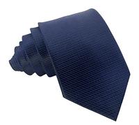 GASSANI Schmale Krawatte 8cm Fein Karierte | Karo Herrenkrawatte zum Sakko Anzug | Schlips Binder mit Dunkel-Blaue Schwarze Karos
