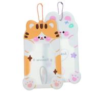 GATHINESS Kartenhalter und Buskarten mit Kette aus PVC und Aluminiumlegierung 2 Stück Karton Tierdesign Transparente Kartenhülle Namenskarten für Büro für Schüler und Mitarbeiter