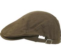 Gatsby Cap meliert in 3 Farben mit Schnalle braun, S/M