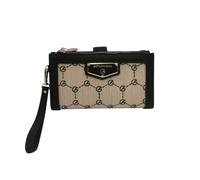 Gattinoni Roma Geldbörse Schwarz Beige mit Manschette für Damen, Schwarz , C