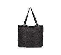 Gattinoni Roma Rom Teodosia Easy Chic Damen Schultertasche Shopper faltbar Nylon/PU Bentf7681Wip, Schwarz , Einheitsgröße
