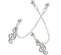 Gatuida 1 Paar Vintage Kettenohrringe aus Metall mit Musiknoten für Damen und Mädchen Leichte Ohrhänger Im Modischen Stil für Alltag und Party