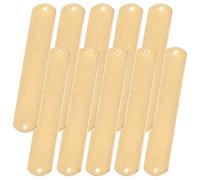 Gatuida 10 Stück Kupfer Schlüsselanhänger Etiketten Rechteckige Mehrzweck Gepäckanhänger Langlebige Blanko Schlüsselbeschriftungen Korrosionsgeschützt Tragbare Schlüsselanhänger für Hotel