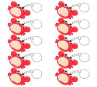 Gatuida 10 Stück Niedliche Krabben Schlüsselanhänger Trendige Cartoon Bag Charms Kompakt und Vielseitig für Rucksäcke und Taschen Bunte Lustige Anhänger für Jungen und Mädchen