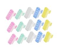 Gatuida 15 Stück Kunststoff Garnführungsring zum Häkeln und Stricken Bunte Offene Fingerschlaufen Langlebiges Selbstgemacht Häkelzubehör für Handarbeiten und Nähprojekte