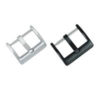 Gatuida 2 Stück Edelstahl Uhrenarmbandverschluss 20mm Schwarz Silber Kompatibel mit Leder Silikon und Elektronischen Armbändern