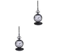 Gatuida 2 Stück Unisex Vintage Taschenuhr Herren Edelstahl Weißes Zifferblatt Ziffern Mechanisches Uhrwerk 12/ -Stunden Kette Zubehör Geschenkpaket