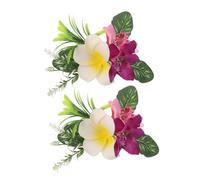 Gatuida 2stücke Haarspangen mit Blumen Künstliche Frangipani-orchideen-haarspangen Hawaiianische Haarschmuck für Damen Mehrfarbige Plumeria-haarspangen Haarspangen für Strandfrisuren