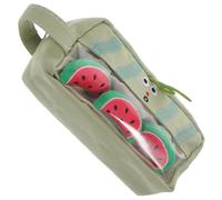 Gatuida Canvas Federmäppchen Klein Mit Reißverschluss Süße Wassermelone Motiv Stifttasche Praktisches Schreibwaren Etui Für Schüler Und Kinder