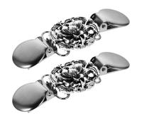 Gatuida Elegante Schalschnalle aus Metall 2 Stück Damen Brosche für Seidenschals Glatte Oberfläche Modische Kleider und Schal Dekoration