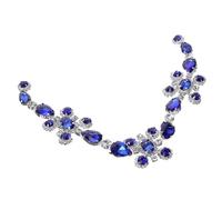 Gatuida Glänzende Strassapplikation Ovaler Kristall Dekor Blau Selbstgemacht Kleidung Hochzeit Gürtel Schmuck Funkelnde Hochzeitsverzierung Für Brautkleid Schuhe Tasche