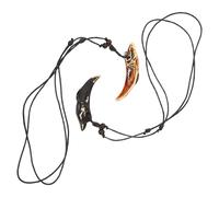 Gatuida Hai Halskette Für Männer 2 Stück Resin Anhänger Halsschmuck Schwarz Und Rotbraun Kreative Modeschmuck Für Party Club Alltag