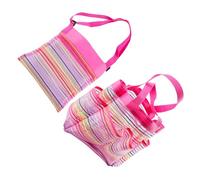 Gatuida Strandspielzeug Tasche Kinder Netz Aufbewahrungsbeutel Bunt Mit Muschelmuster Leicht Und Atmungsaktiv 2 Stück Für Reisen Und Strandspiele