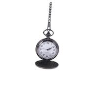 Gatuida Vintage Herren Taschenuhr mit Kette aus Edelstahl Mechanisches Uhrwerk Rundes Weißes Zifferblatt Klassische 12-Stunden Anzeige Eleganter Retro Stil in Schwarz