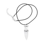 Gatuida Weiße Kristall Naturstein Anhänger Halskette Schlüsselbeinkette Modisches Kostüm Accessoire Für Damen Und Besondere Anlässe