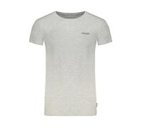 Gaudì TShirt Ton in Ton Kurzarm Rundhals Logo Grau - Größe: XL