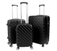 Gavigain 3er Set Hartgepäck, leicht, stoßfest, TSA zugelassenes Schloss, Kapazität 150 kg, Räder für Business und Reisen, blacks