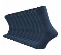 GAWILO 10 Paar PREMIUM Socken ohne drückende Naht | Damen & Herren | gekämmte Baumwolle | Business & Freizeit (39-42, marine)