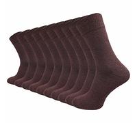PREMIUM Baumwollsocken ohne drückende Naht | extra weich gekämmte Baumwolle | Damen & Herren (10 Paar) - Braun / 43 - 46